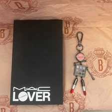 MAC Cosmetics Lover Obsessed Robot Key Chain Clip or Purse Fob