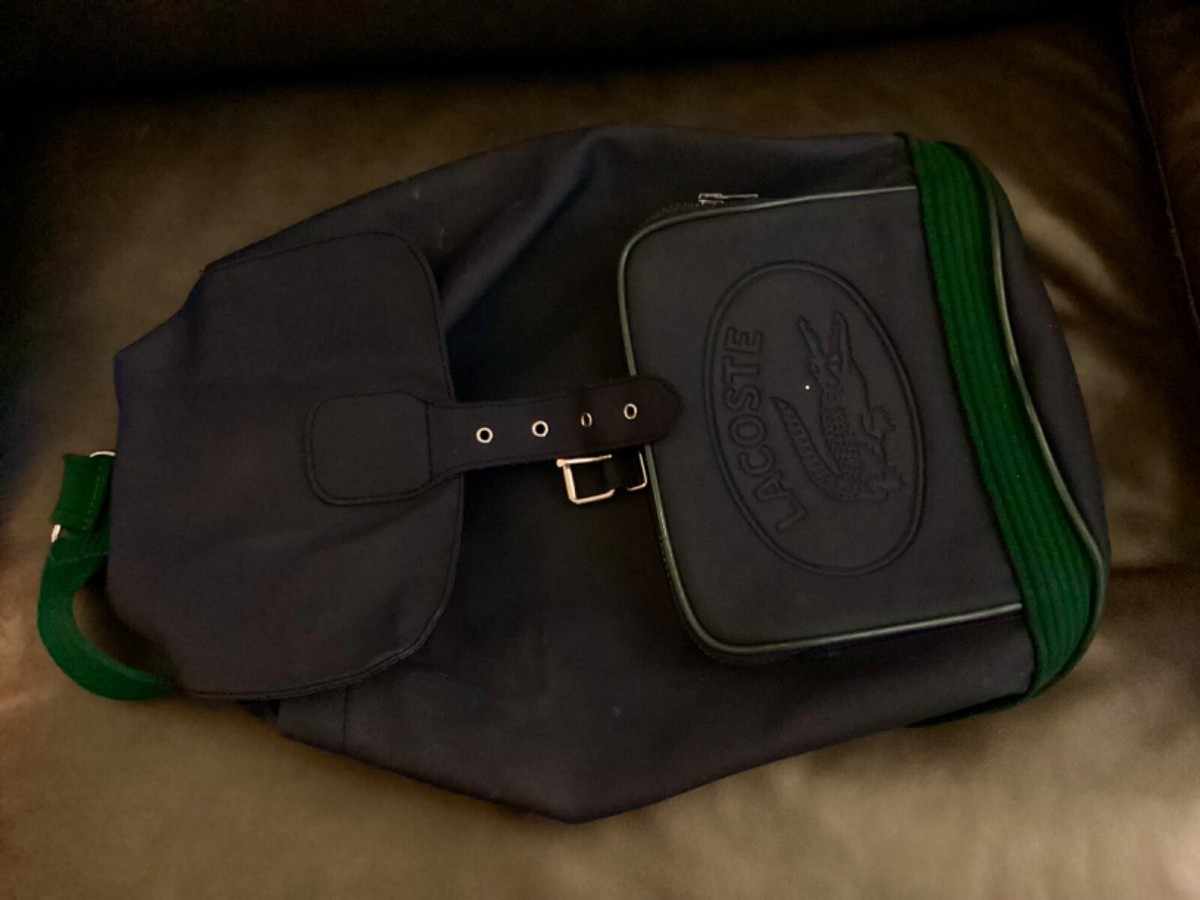 Rare 90s Big Crocodile Lacoste Vintage Backpack Green Men's