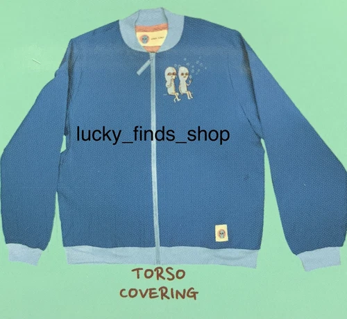 Strange Planet Nathan Pyle Alien Bubbles Blue Windbreaker Bomber Jacket XS Small image 4