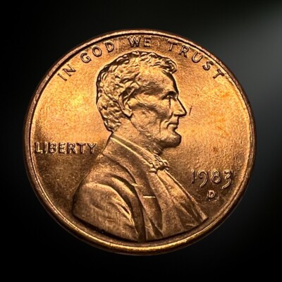 1983 D Denver Lincoln Memorial Penny Brilliant Uncirculated (BU)