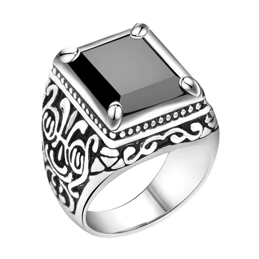 Anillos de Moda Negro De Resina