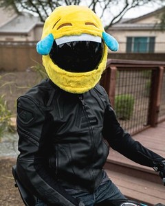 covers for motorcycle helmets Helmet Cover - Clown Fish Look best with dark visors. BETTER THAN OTHERS, hand crafted