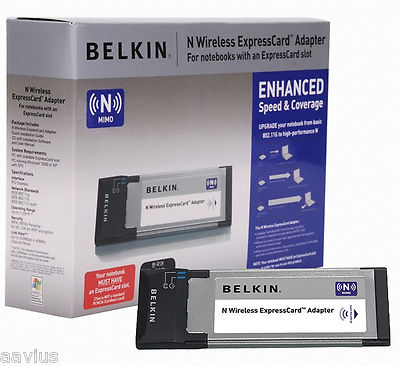 Belkin F5D8073 N Wireless Laptop Notebook WIFI HighSpeed Network PCI ExpressCard