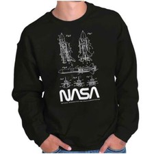 NASA Space Shuttle Rocket Science Astronaut Womens or Mens Crewneck Sweatshirt