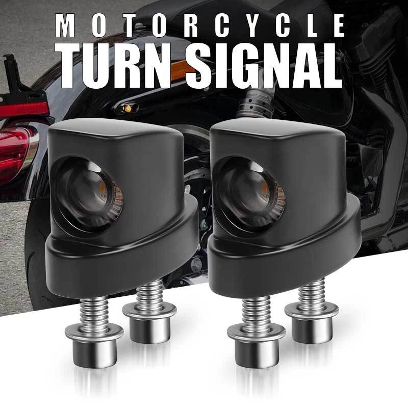 Street Bike Rear Fender Struts Amber LED Turn Signal Lamp For Suzuki RM125 w/DRL Foto 2 de 4