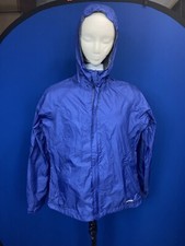 Koppen Womens Lined Waterproof Breathable Stowable Jacket Medium Blue Hooded