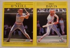 Eric Davis & Paul O'Neil 1991 Fleer Cards,  #61 & 76