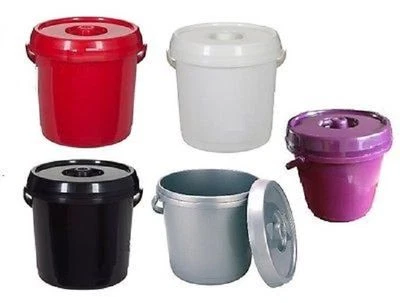 WHITEFURZE 14 Litre 3 GAL New Nappy Bucket / Storage Container with Lid Whitefurz plastic