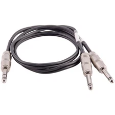 Seismic Audio 3 Foot Trs Male To Dual 1/4 Inch Ts Y Splitter Cable-interface Cor