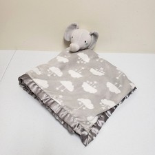Parents Choice 24x24 Elephant Clouds Gray Lovey Large Security Blanket Plush