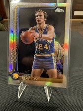 2025 Topps Chrome Basketball Rick Barry Refractor Golden State Warriors #249