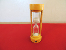 Vintage Egg Timer Sand Timer Wood Glass Yellow Japan
