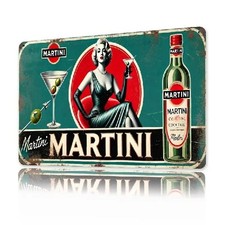 Blechschild Martini Cocktail Werbeschild 30x20cm Retro Nostalgie TE1659