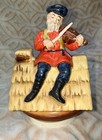 **ANTIQUE** Japan Ceramic Revolving Music Box Sunrise Sunset Fiddler on the Roof — photo 8