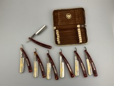 Globusmen 134 Solingen Straight Razor Bergfeld & Sohn Gold 7 Day Week Set