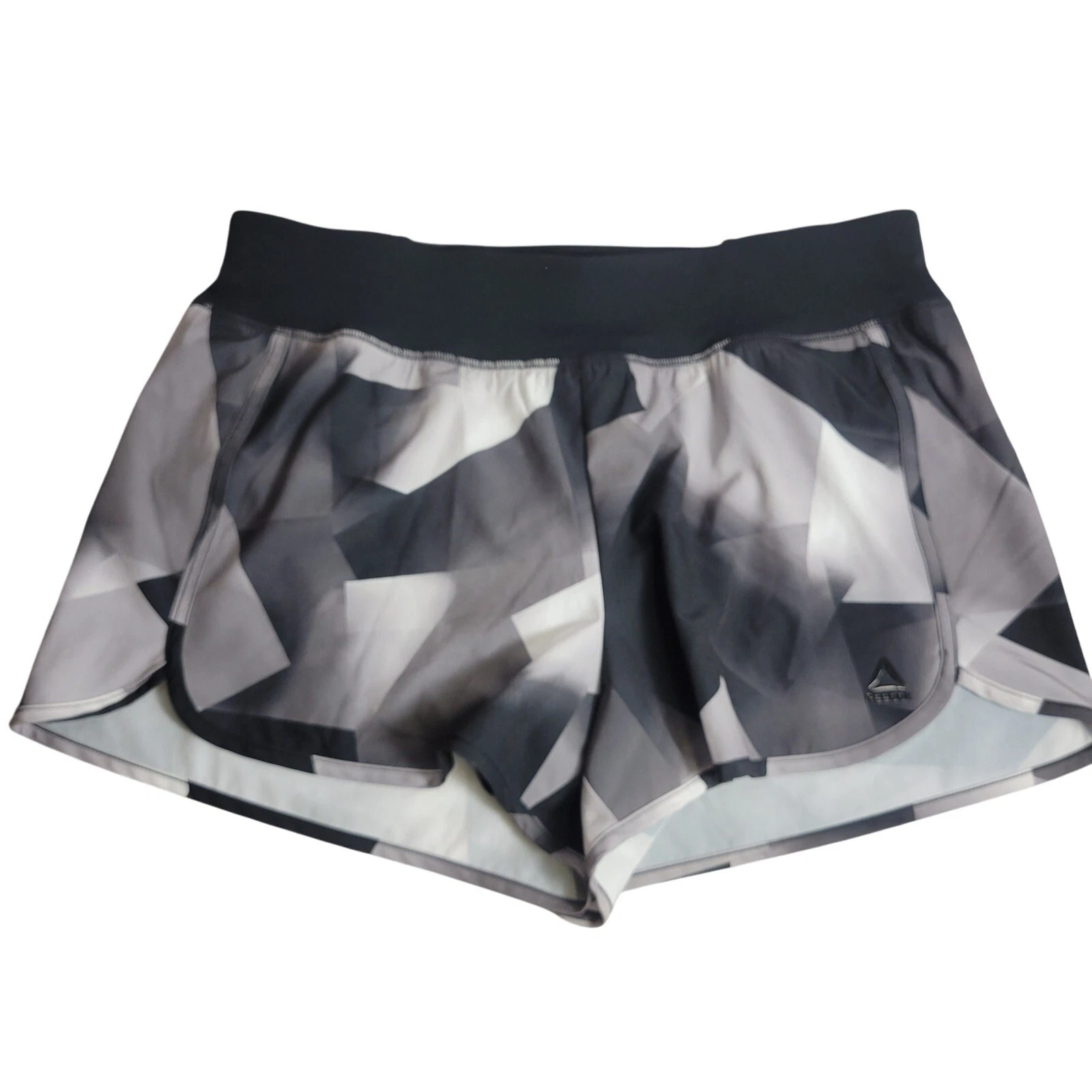 Pantaloncini sportivi Reebok con slip integrato donna XL nero grigio tasca in vita