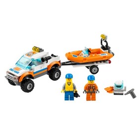 LEGO City 60012 Coast Guard 4x4 & Diving Boat Set Complete Minifigure
