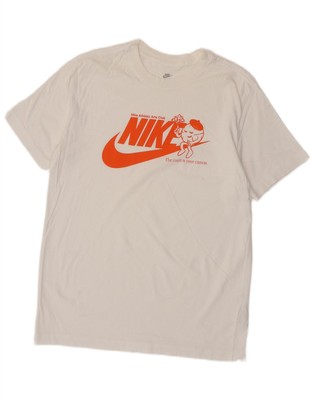 NIKE Herren Grafik T-Shirt Oberteil Medium Off White Baumwolle CU06