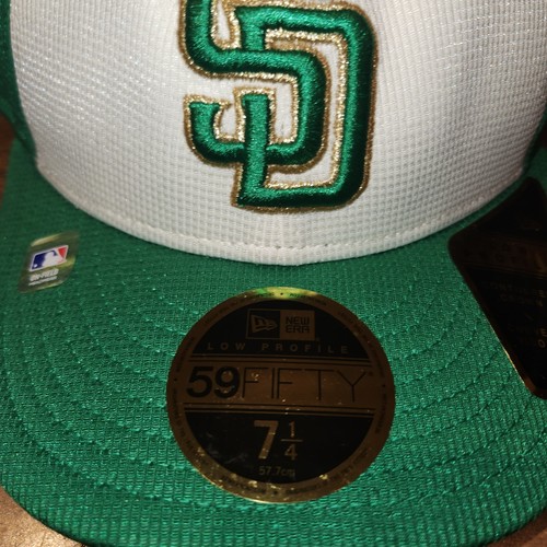 New Era Mens San Diego Padres 2024 St. Patricks Day Low Profile Fitted Hat 7 1/4 - Picture 2 of 7