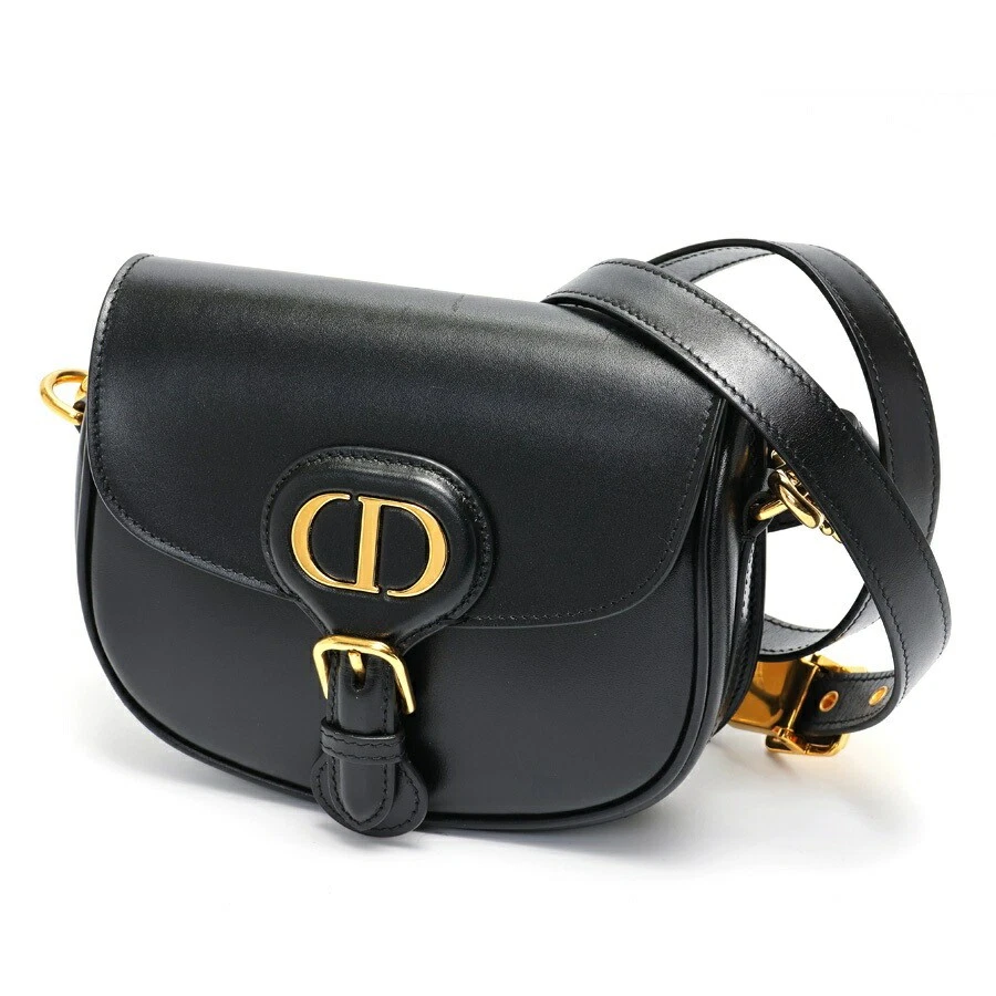 AUTH CHRISTIAN DIOR BOBBY PETIT SAC À BANDOULIÈRE M9317UMOL_M900 BOÎTE VEAU NOIR