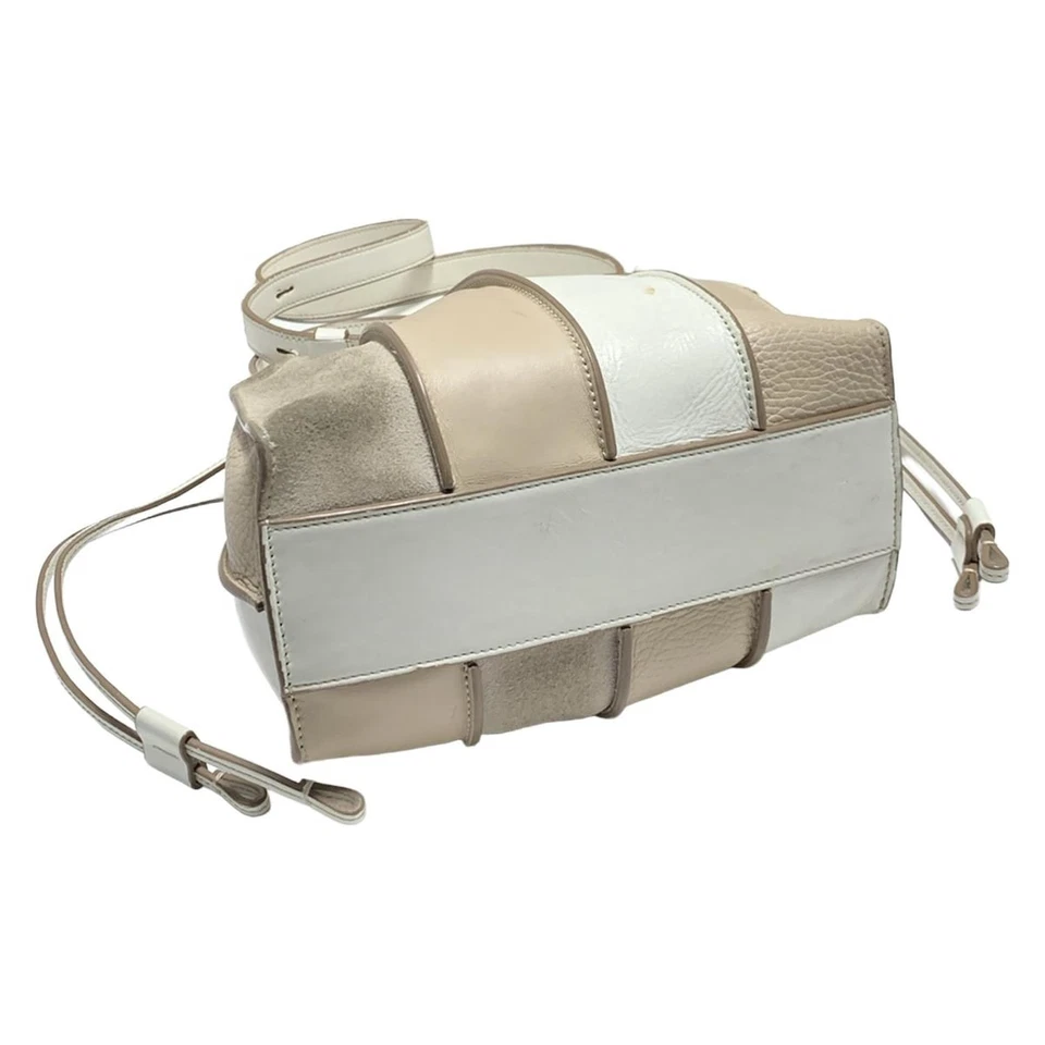 TOD'S наплечная сумка сумочка кожи замши бежевый серый многоцветный подлинный - Изображение 4 из 4