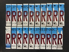 Lot Of 20 Red R Embossed License Plate Letters For Crafts
