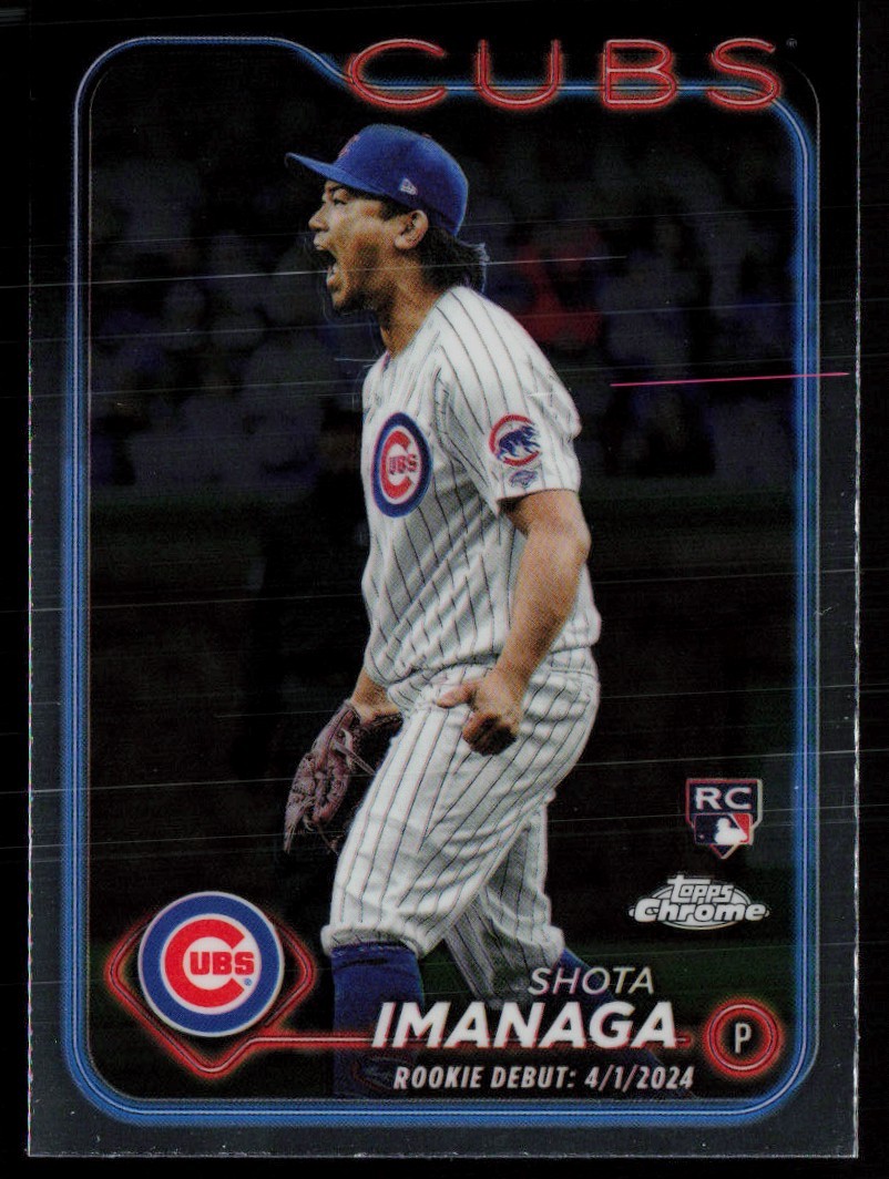 SHOTA IMANAGA 2024 TOPPS CHROME UPDATE RC CHICAGO CUBS #USC95 ROOKIE DEBUT