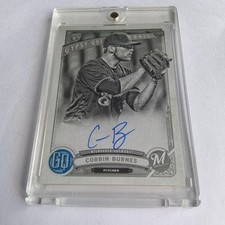 Corbin Burnes 2019 Topps Gypsy Queen Rookie Auto Baseball Card. rookie card picture