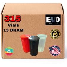 13 DRAM Pop Top Bottles - 315/Case - Made in USA Multiple Colors Offered 