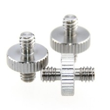 3Pcs 1/4inch-20 Male to 1/4inch-20 Male Double End Screw Adapter For Photo Video