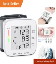 Compact LCD Blood Pressure Monitor for Home Use: Dual Users with Alerts Included
