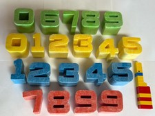 20 Vintage Tuff Stuff Mattel Numbers Blocks 14 Tyco Preschool Blocks