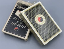 Vintage NORTHERN PACIFC RAILWAY Railroad Advertising PLAYING CARDS In Cellophane