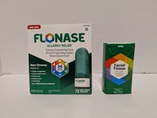 Flonase Allergy Non-Drowsy Nasal Spray w/Tissues - 72 Sprays - Exp 6/30/2026