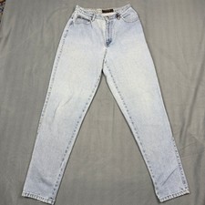 Vintage Sasson Signature High Waisted Mom Jeans Light Wash Tapered Leg Womens 27