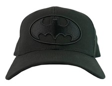 DC Batman Black On Black Bat Signal Snapback Dad Hat Baseball Cap