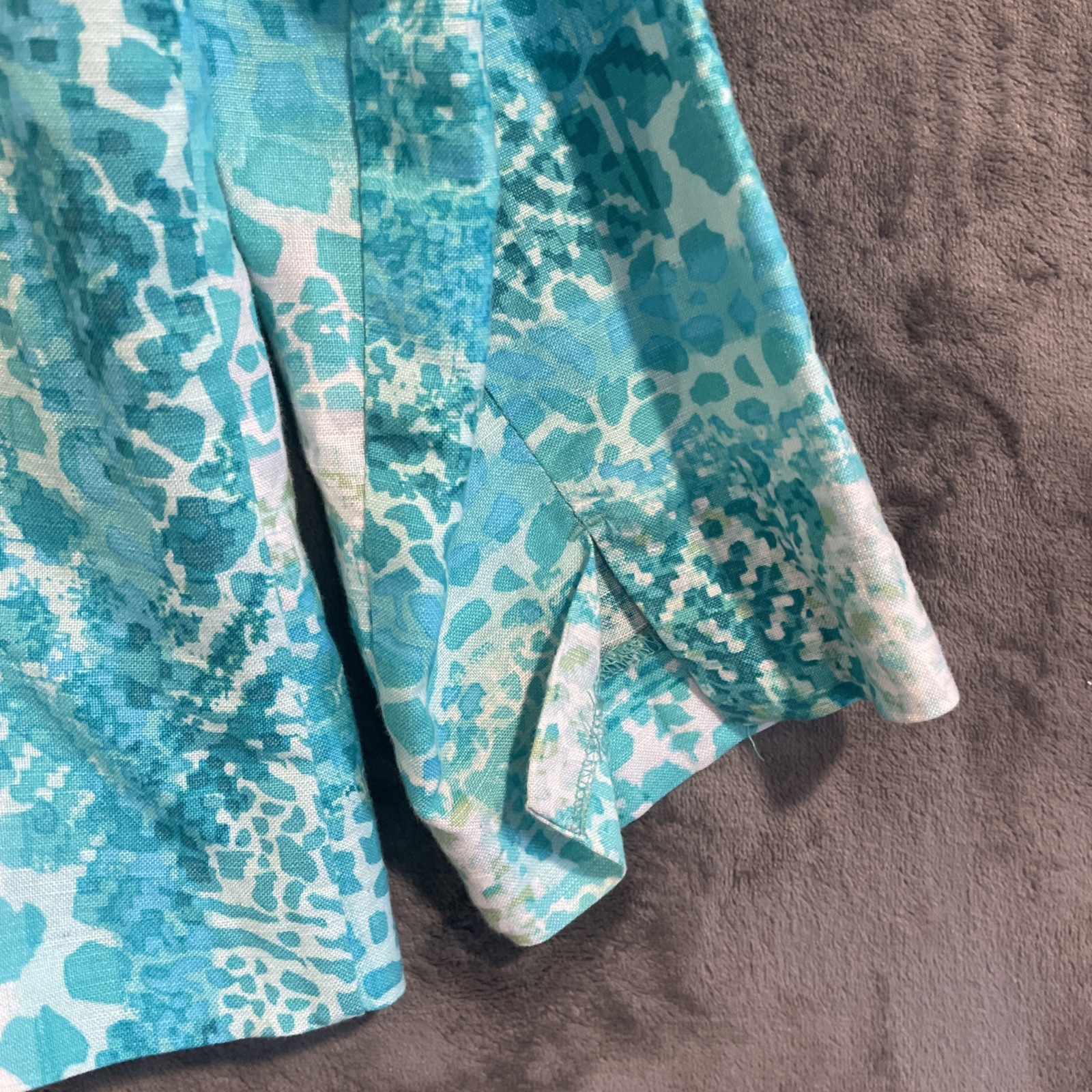 Ruby Rd Jacket 14 Lightweight Linen Blue Snake Pr… - image 10