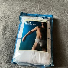 Life Style By Jockey Briefs Size 44 Vtg 100 Cotton 3 Briefs Per Pkg