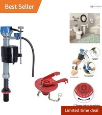 Toilet Repair Kit High Performance Fill Valve Flapper 2 Inch Adjustable for E...