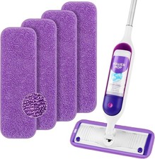 HOMEXCEL Microfiber Mop Pads 4 Pack for Swiffer PowerMop 13"-15" Washable