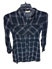 Love Notes Black and White Plaid Dress Women's Medium Tie At Waist