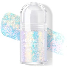 Roll on Holographic Body Glitter Gel, Chameleon Color Changing, Sparkling Blue