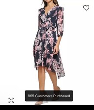 Floral Print Midi Dress with Long Sleeves