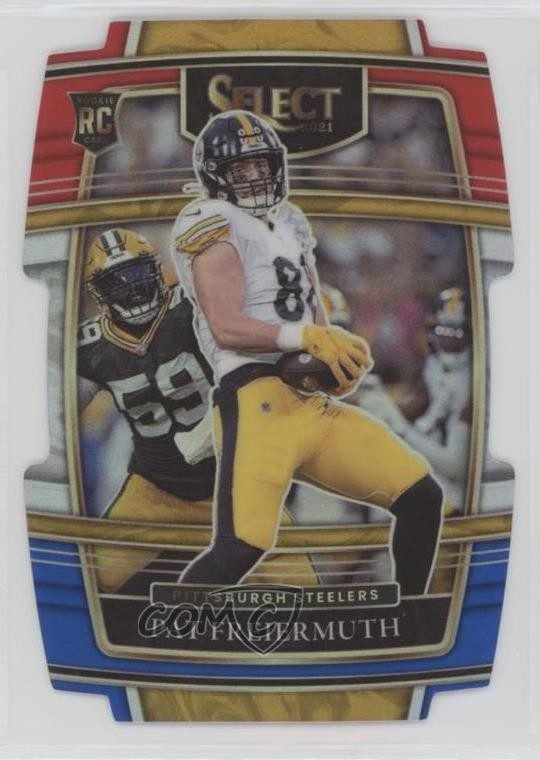 2021 Panini Select Concourse Red & Blue Prizm Die-Cut Pat Freiermuth #59 1f8f