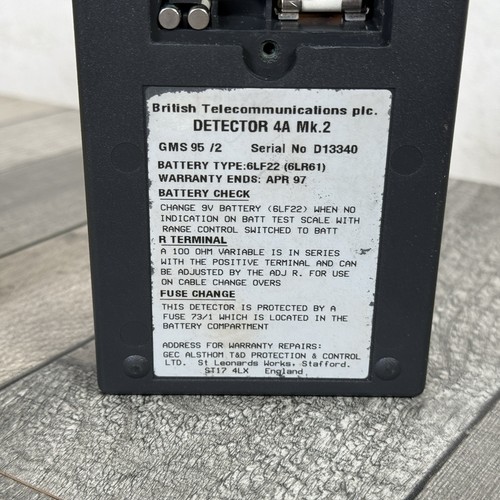 British Telecom BT Detector 4A Mk 2 Voltage Amp Case Vintage Genuine Original - Imagen 8 de 24