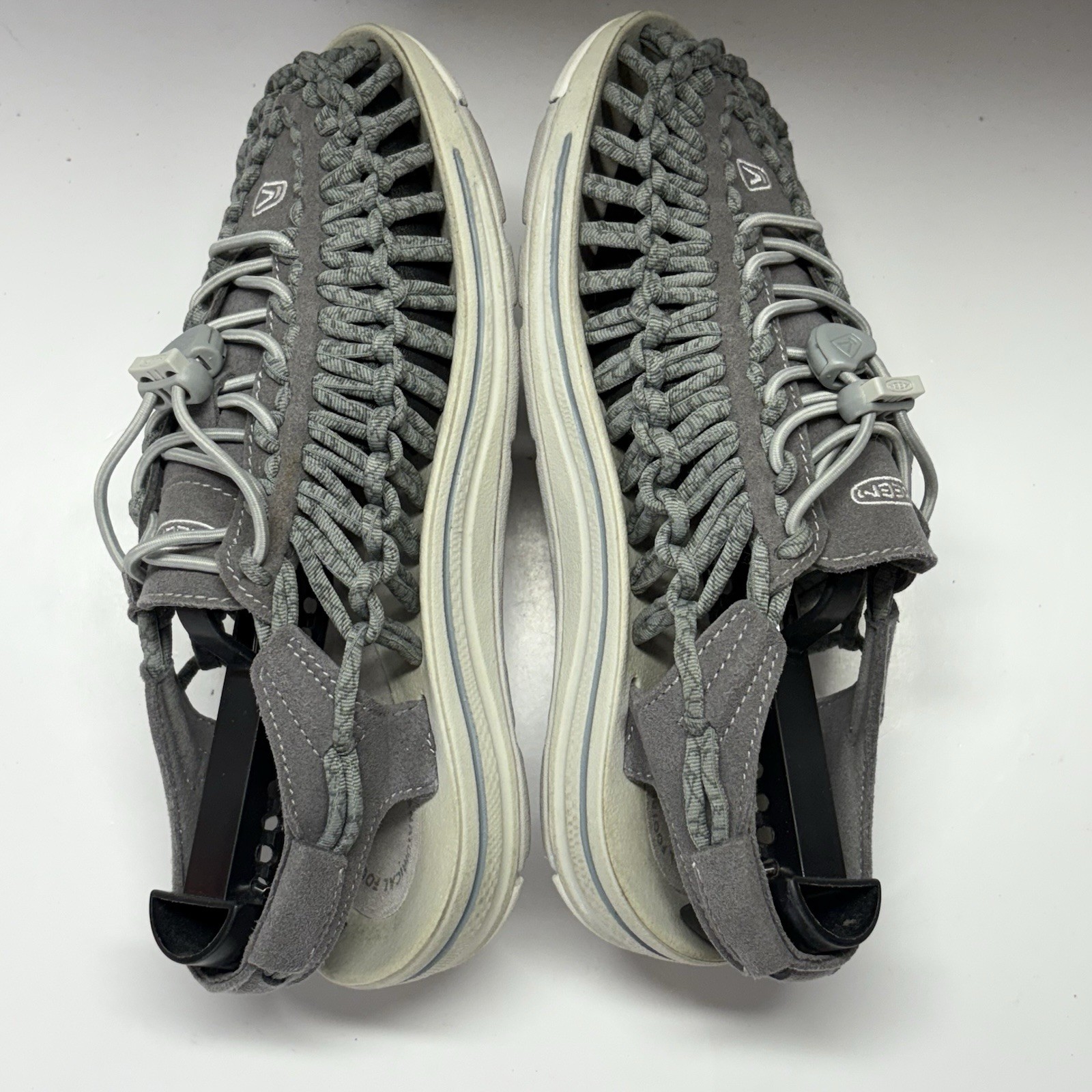 Sandali Keen donna 5 5 W Uneek corda elastica sportivi slingback 1016898 tessuto grigio