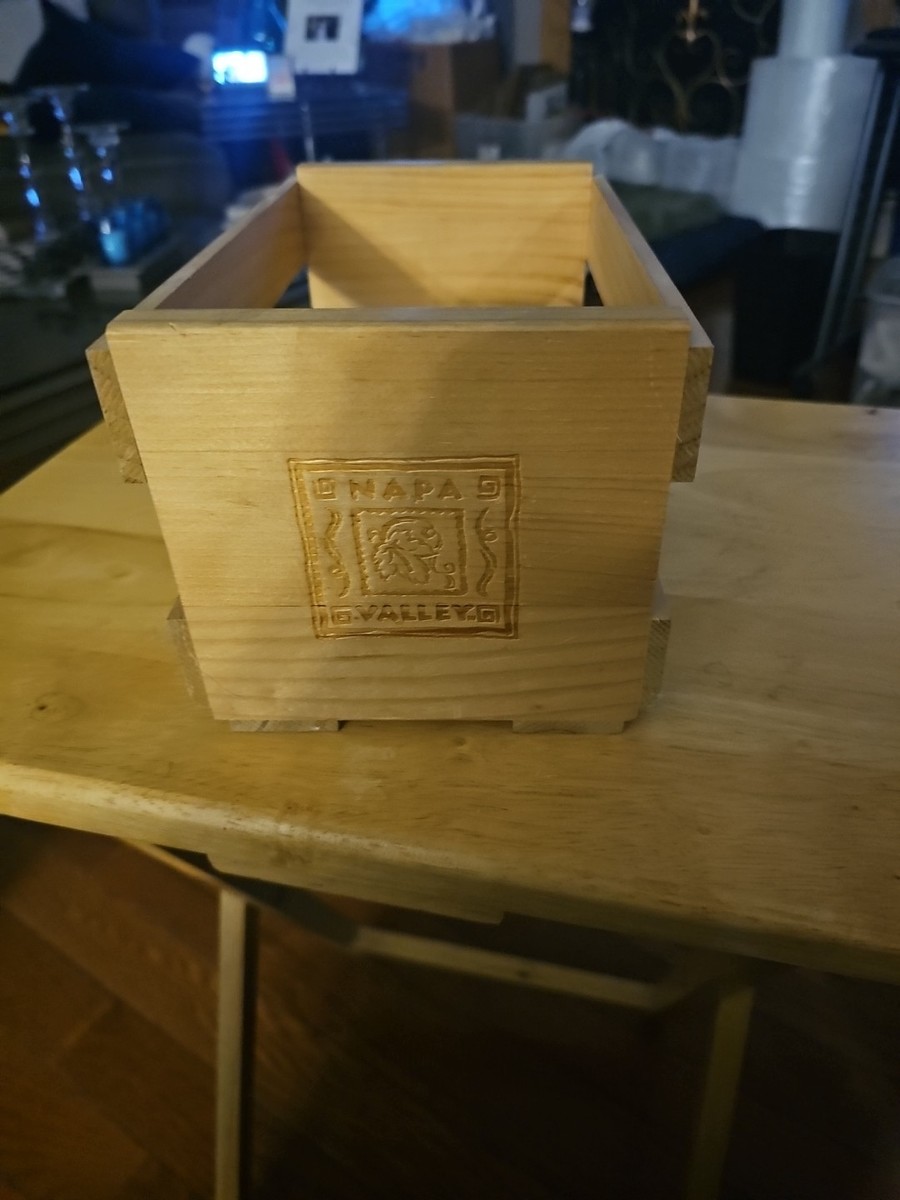 Napa Valley Box Company Wood CD DVD Video Game Crate Holder