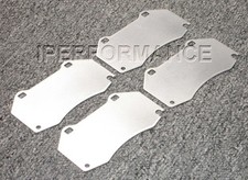Titanium Brake Heat Shield Set Notched for Renault Clio 2006-2013; Brembo Front
