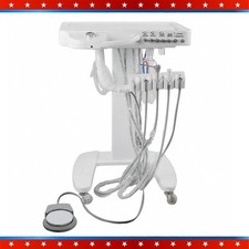 4Hole Dental Portable Mobile Delivery Unit System Cart Treatment Work Compressor