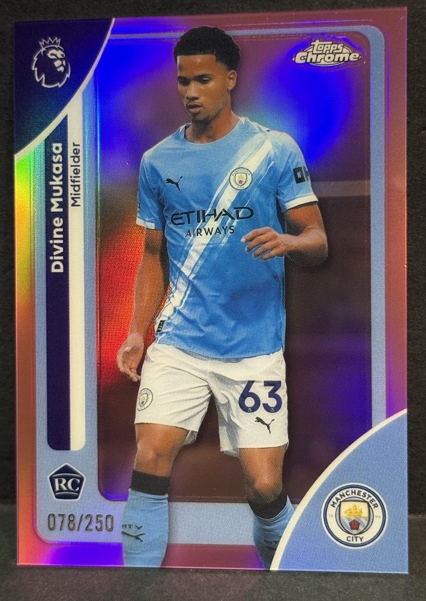 2026 Topps Chrome Premier League Man City RC Divine Mukasa Pink